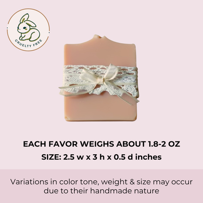 Coquette Bow Bridal Shower Favors | Vegan Soap Vintage-Chic Keepsakes