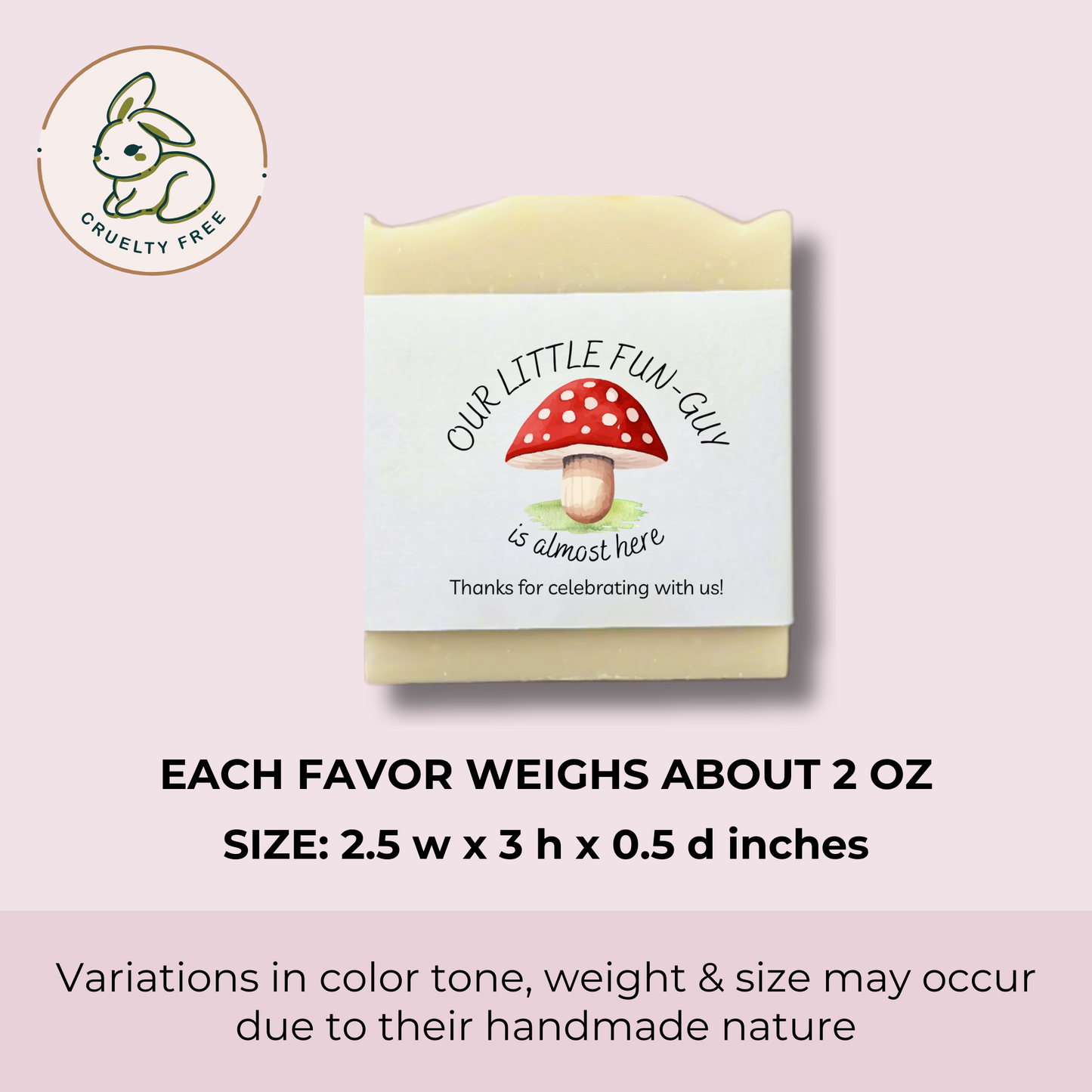 Woodland Mushroom Baby Shower Favor